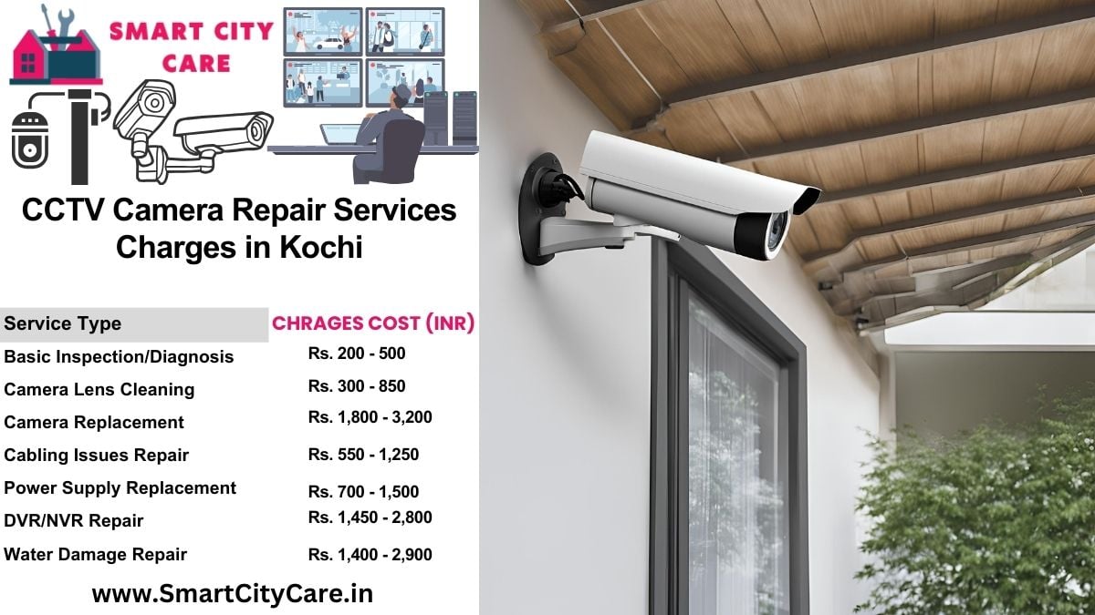 CCTV camera repair services charges list in Kochi