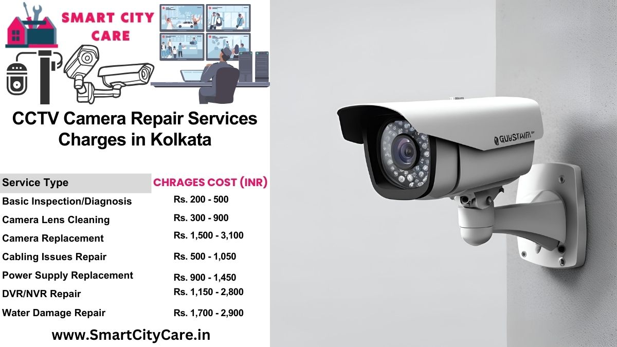 CCTV camera repair services charges list in Kolkata