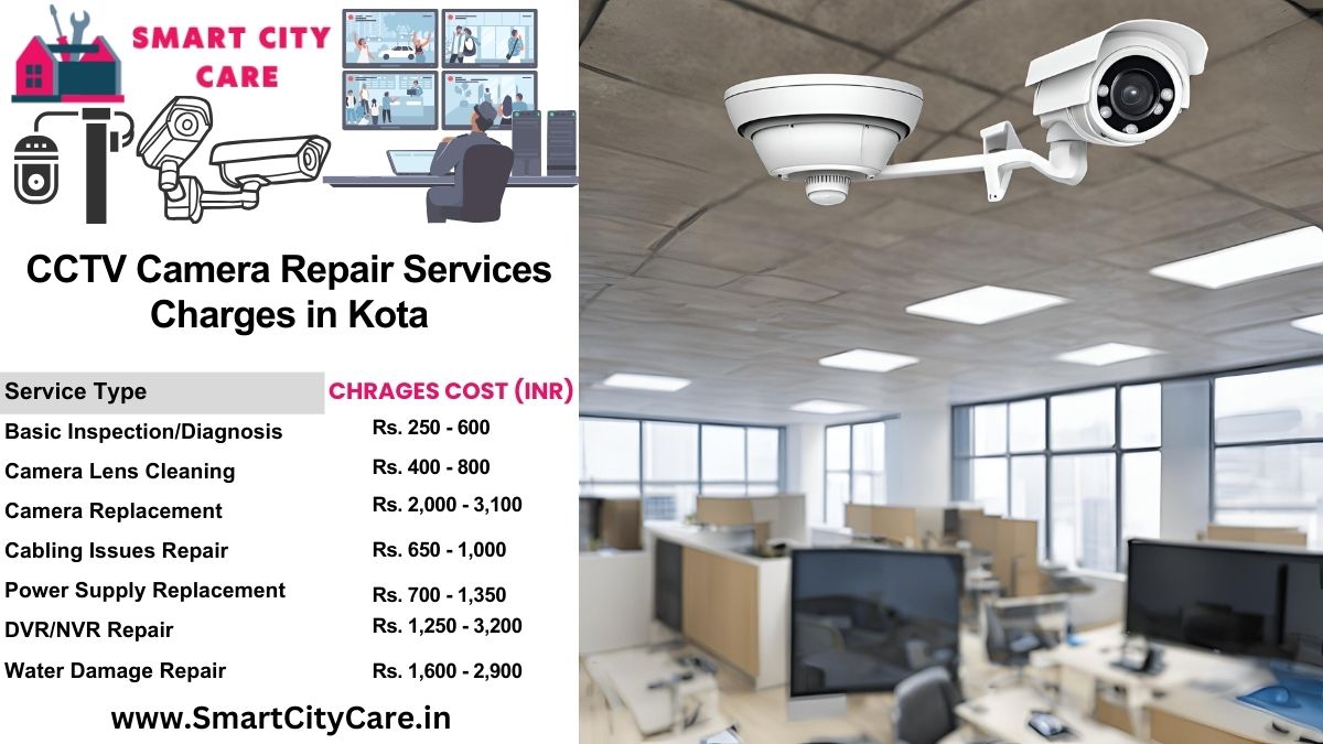 CCTV camera repair services charges list in Kota