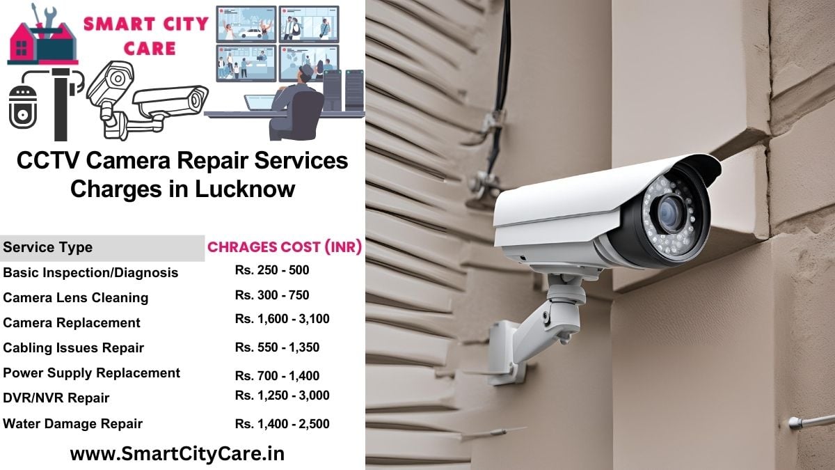 CCTV camera repair services charges list in Lucknow