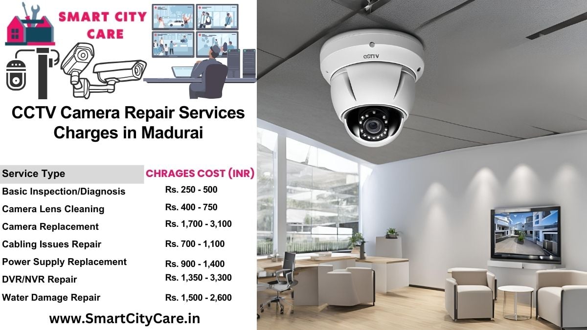 CCTV camera repair services charges list in Madurai