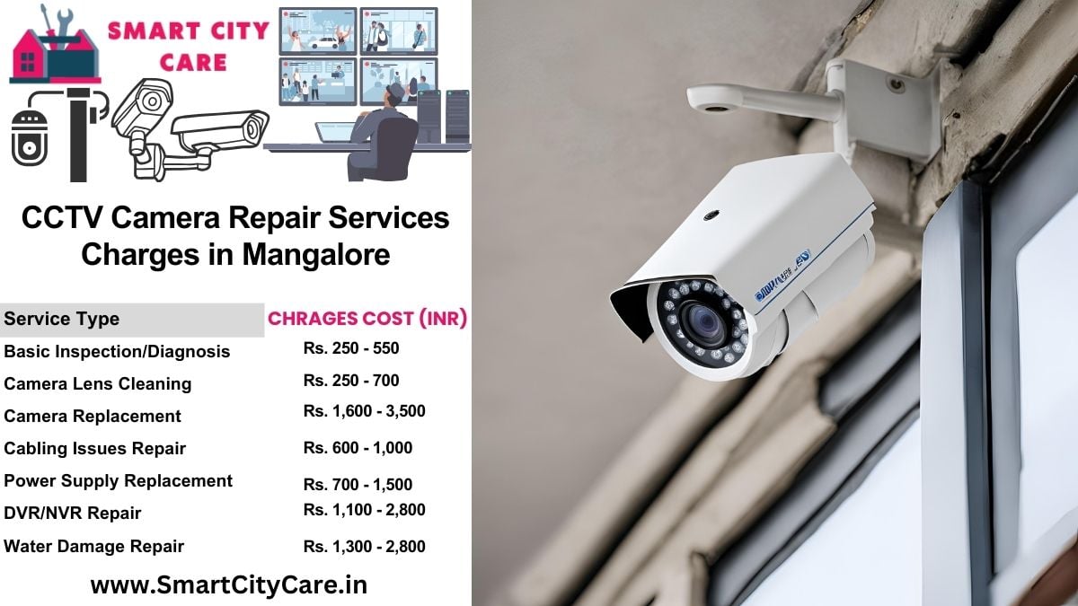 CCTV camera repair services charges list in Mangalore