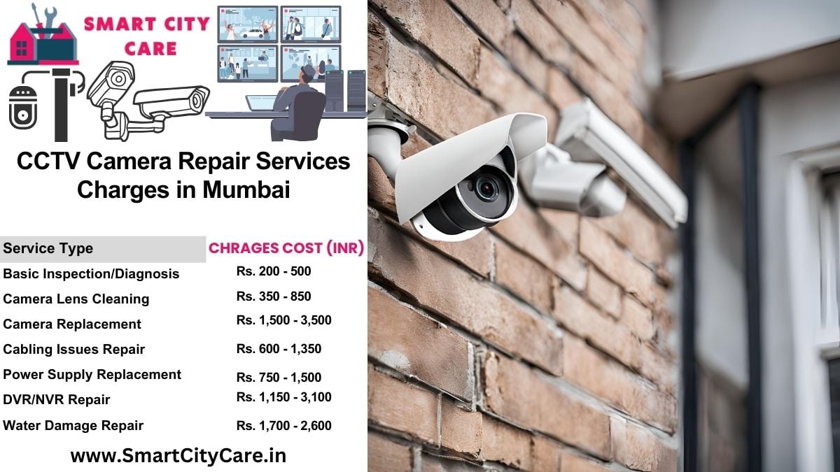 CCTV camera repair services charges list in Mumbai