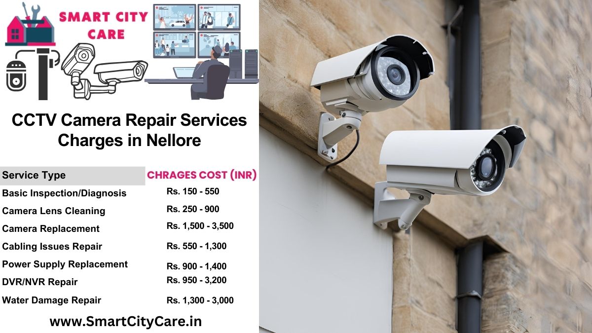 CCTV camera repair services charges list in Nellore