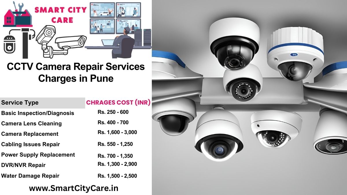 CCTV camera repair services charges list in Pune