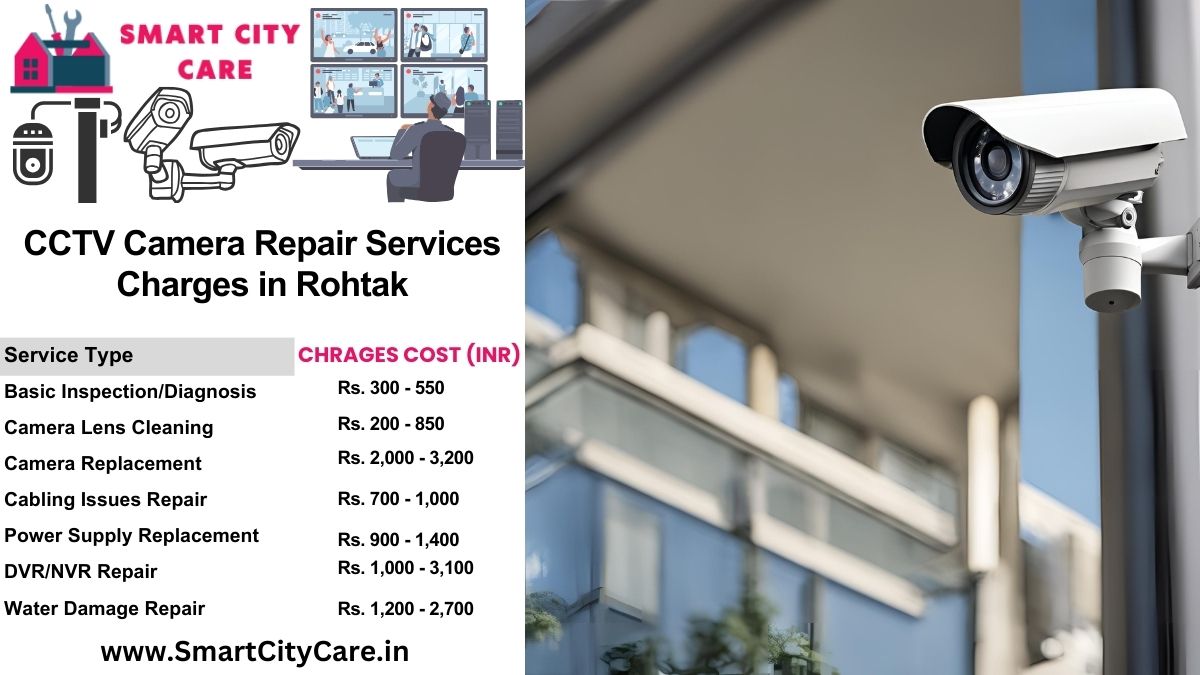 CCTV camera repair services charges list in Rohtak