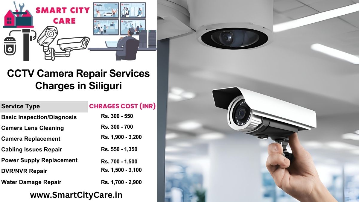 CCTV camera repair services charges list in Siliguri