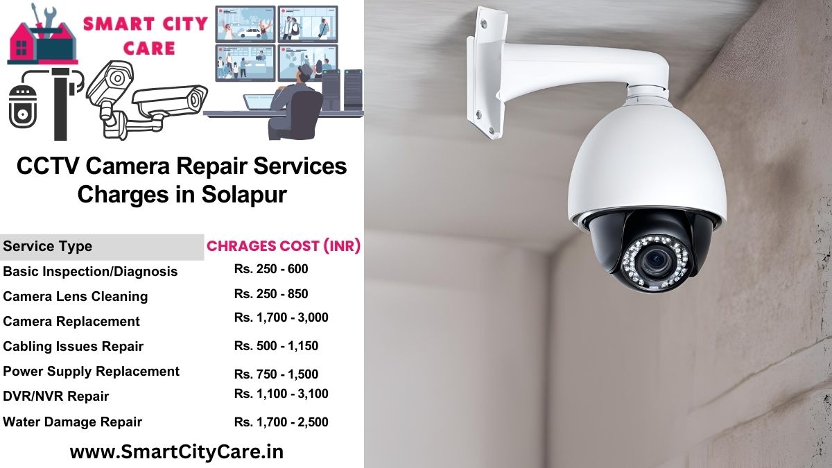 CCTV camera repair services charges list in Solapur