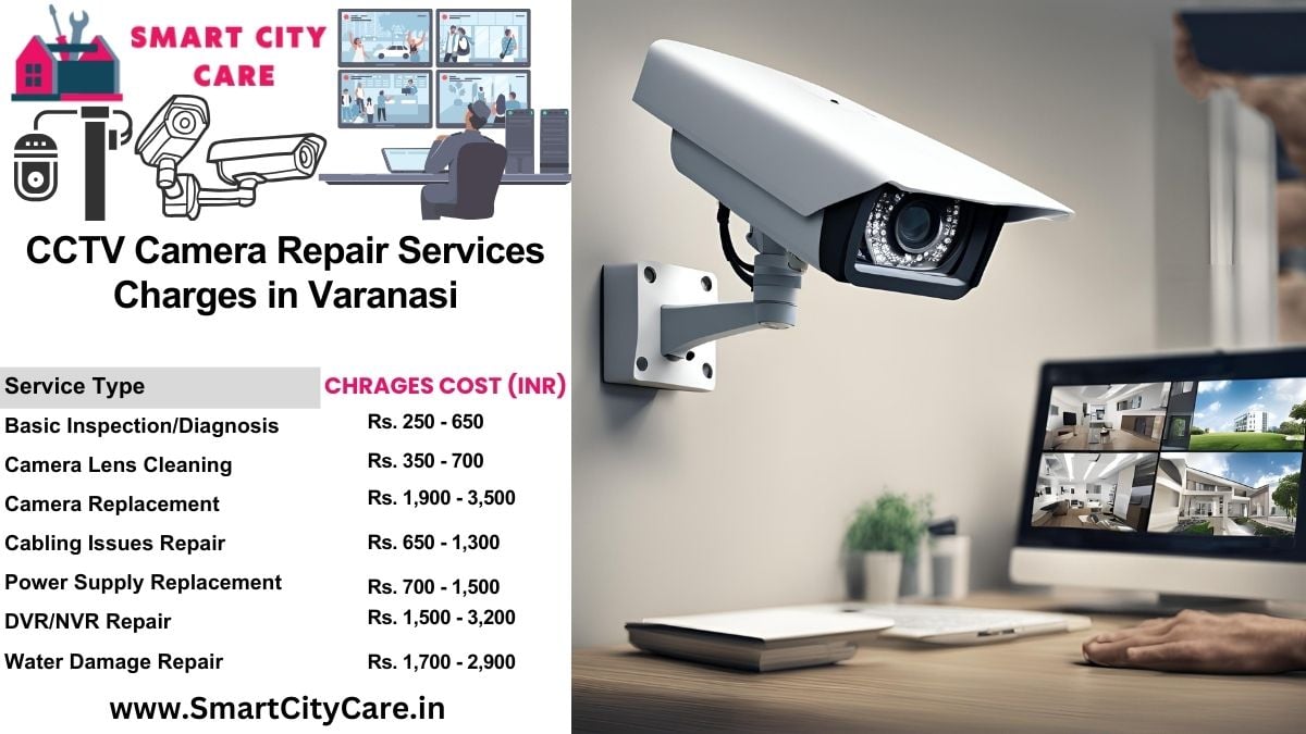 CCTV camera repair services charges list in Varanasi