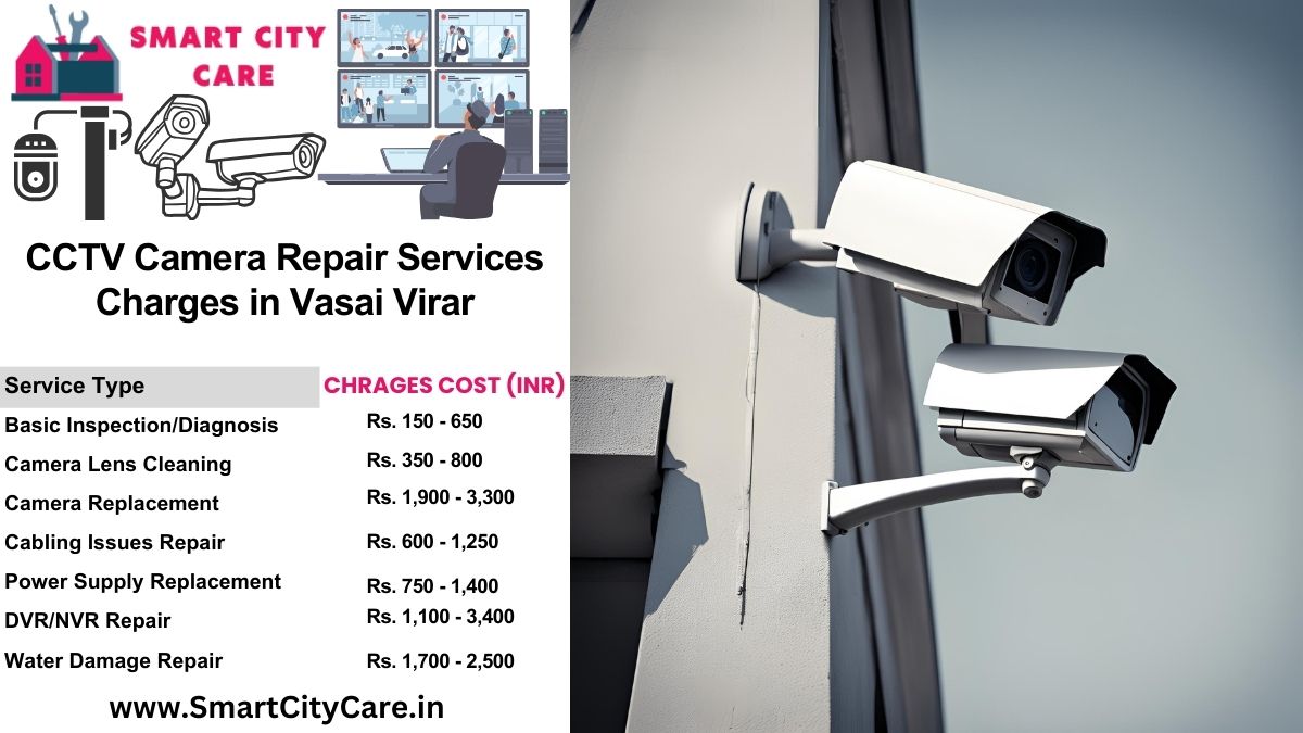 CCTV camera repair services charges list in Vasai virar