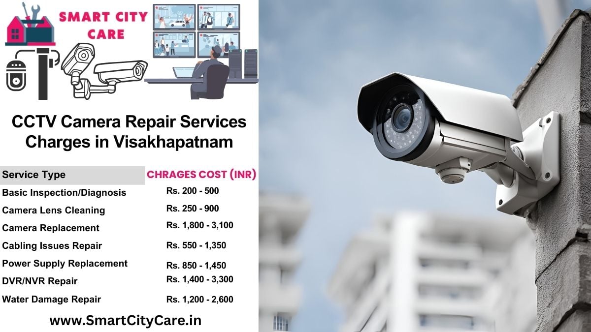 CCTV camera repair services charges list in Visakhapatnam