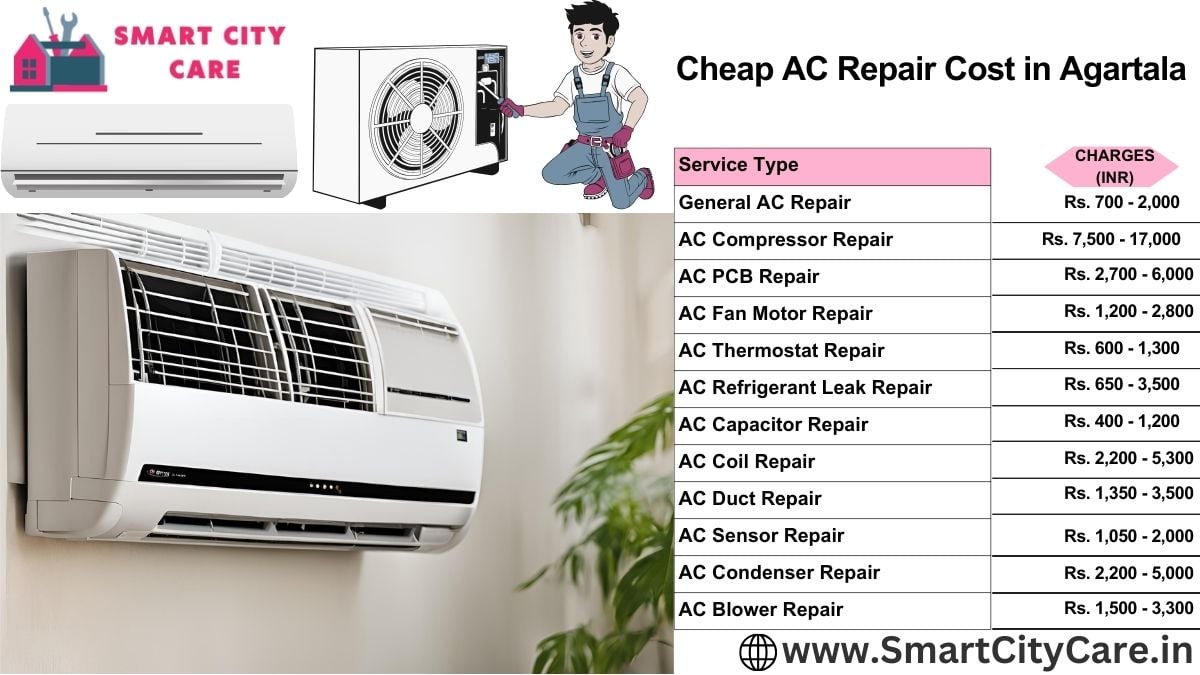 Cheap AC repair Cost list in Agartala