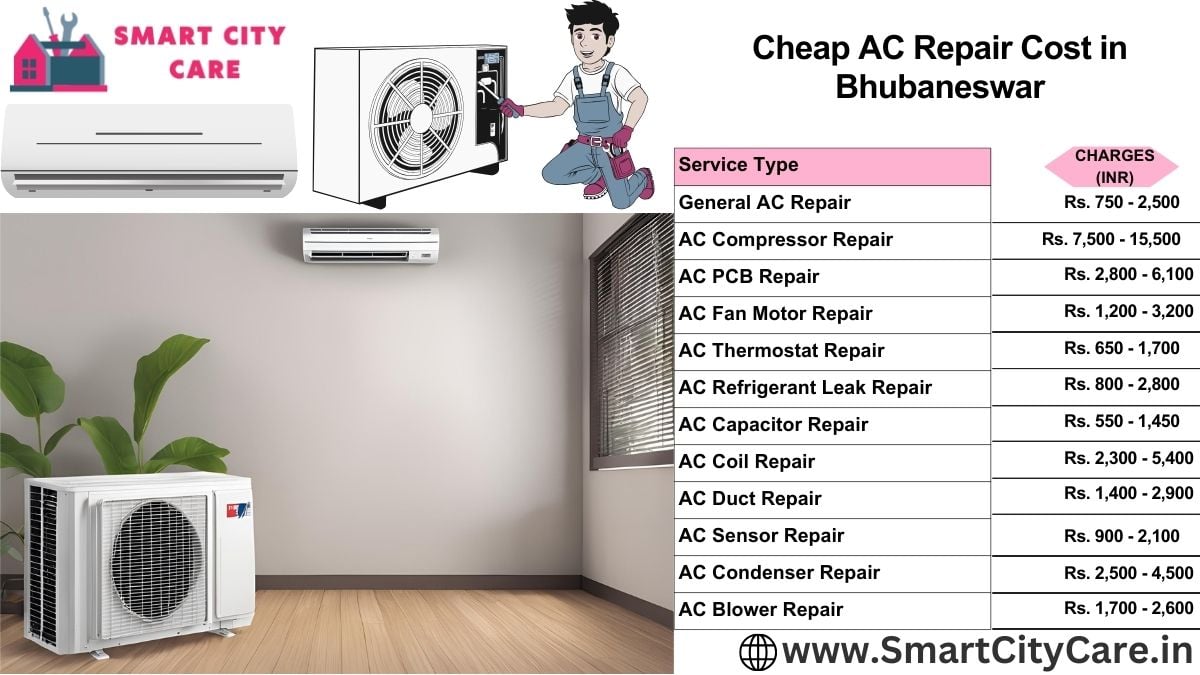 Cheap AC repair Cost list in Bhubaneswar