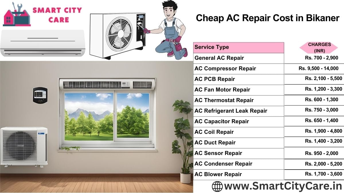 Cheap AC repair Cost list in Bikaner