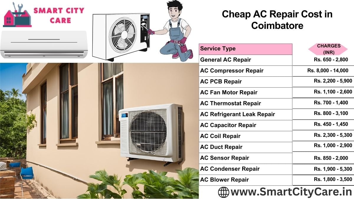 Cheap AC repair Cost list in Coimbatore