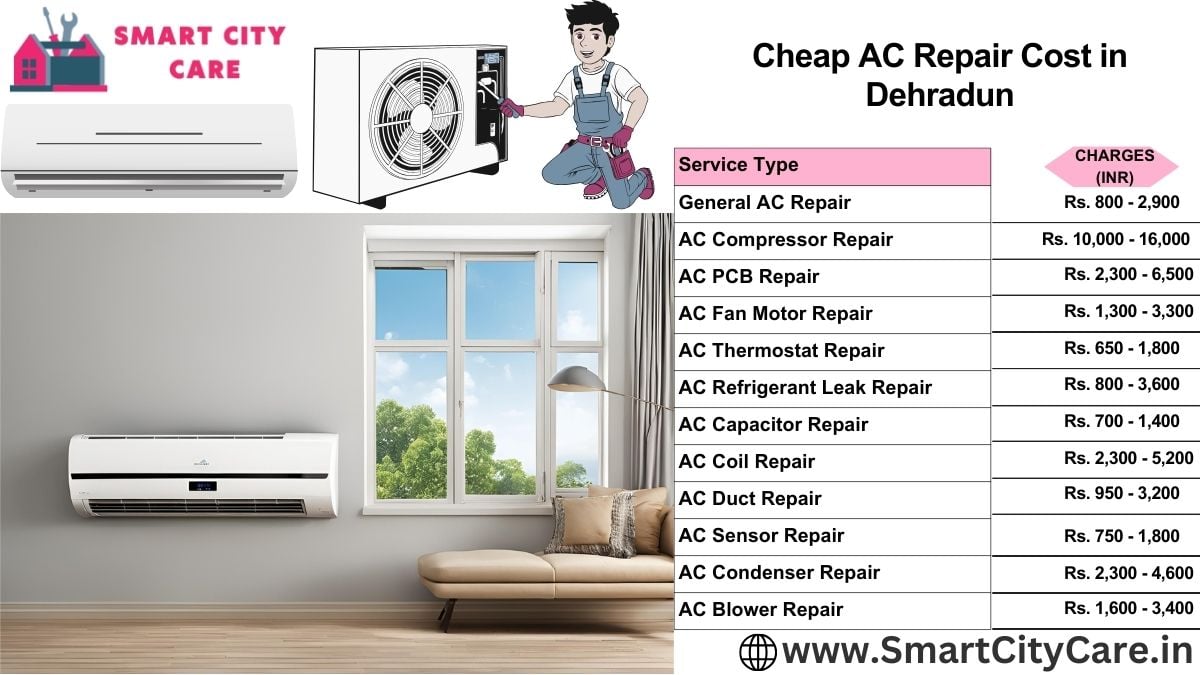 Cheap AC repair Cost list in Dehradun