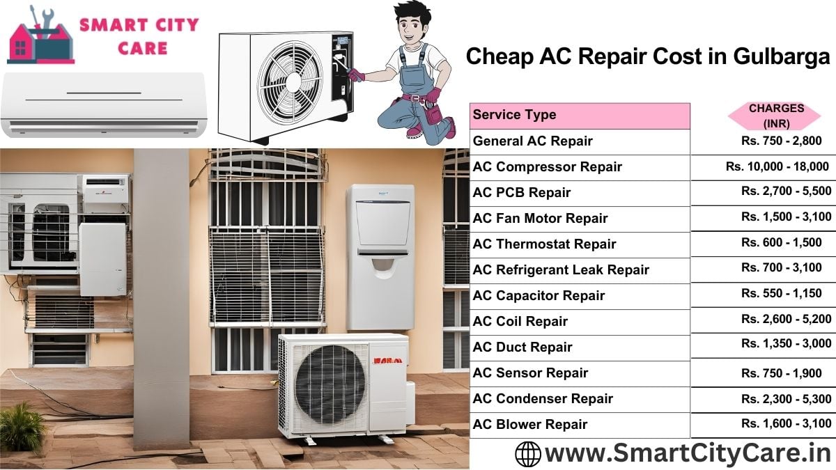 Cheap AC repair Cost list in Gulbarga