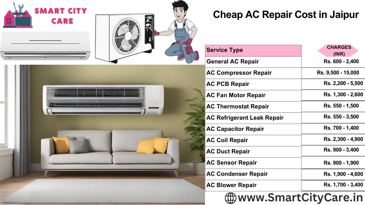 Cheap AC repair Cost list in Jaipur