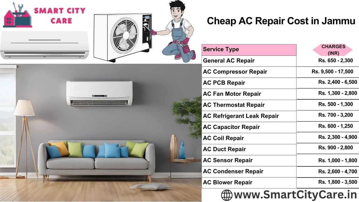 Cheap AC repair Cost list in Jammu