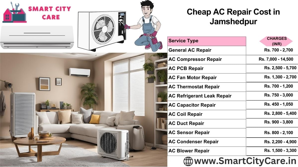 Cheap AC repair Cost list in Jamshedpur