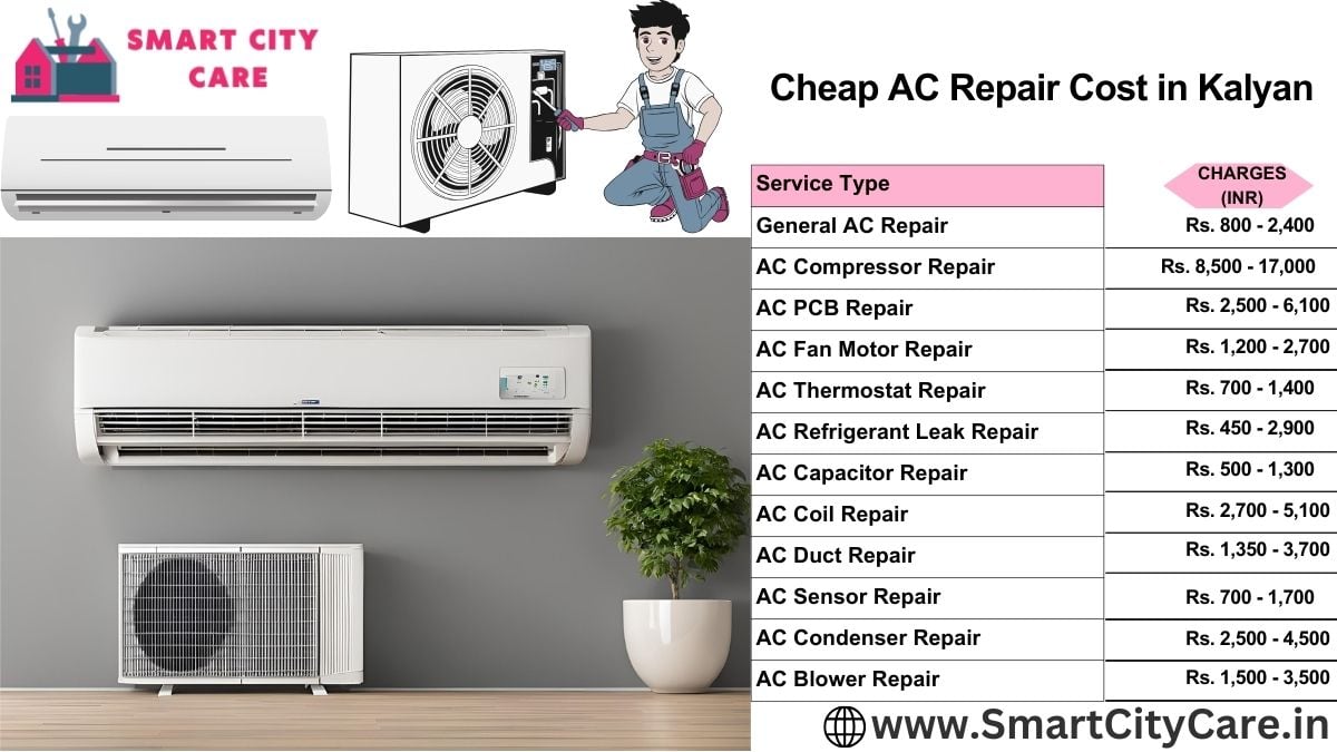 Cheap AC repair Cost list in Kalyan