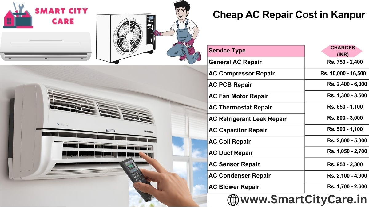 Cheap AC repair Cost list in Kanpur