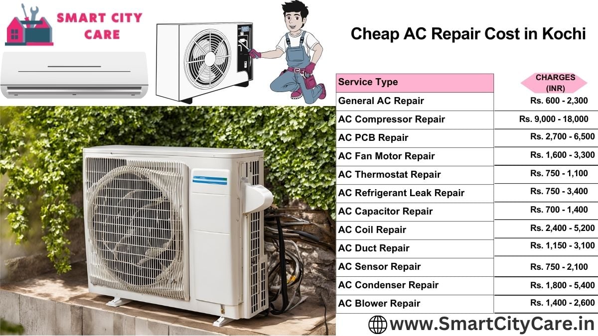 Cheap AC repair Cost list in Kochi