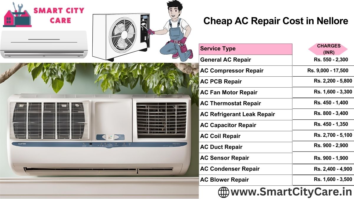 Cheap AC repair Cost list in Nellore