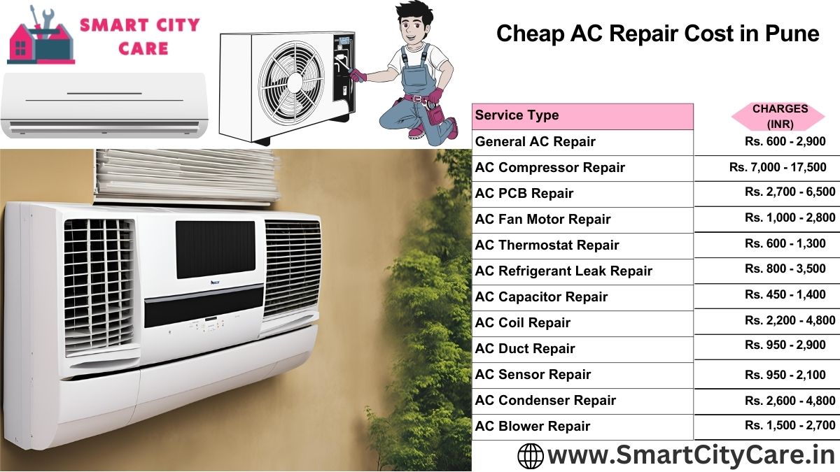 Cheap AC repair Cost list in Pune