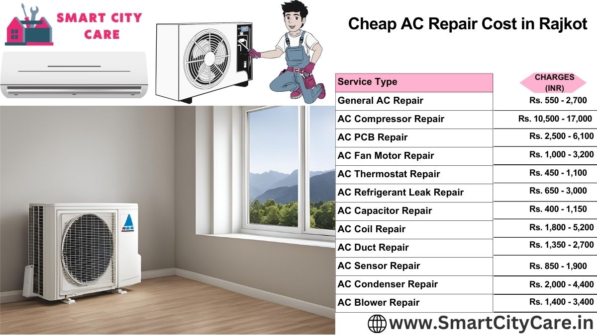 Cheap AC repair Cost list in Rajkot