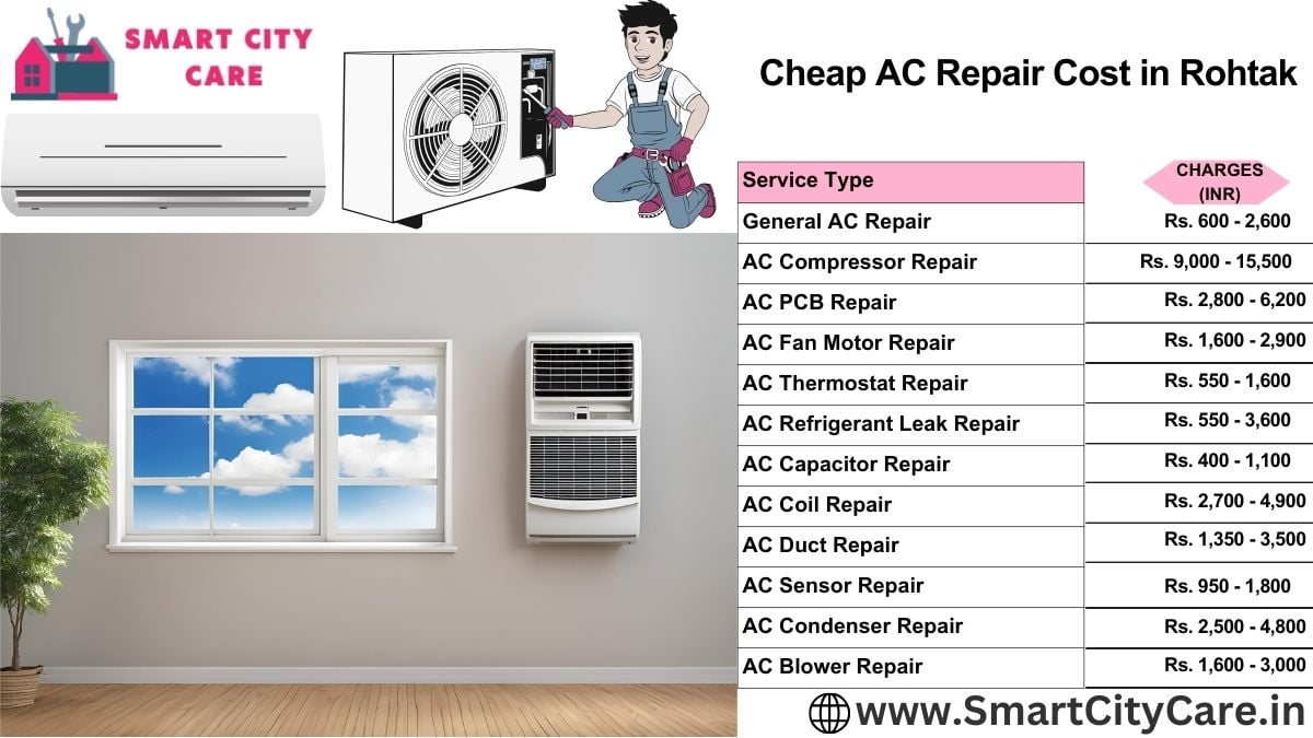 Cheap AC repair Cost list in Rohtak