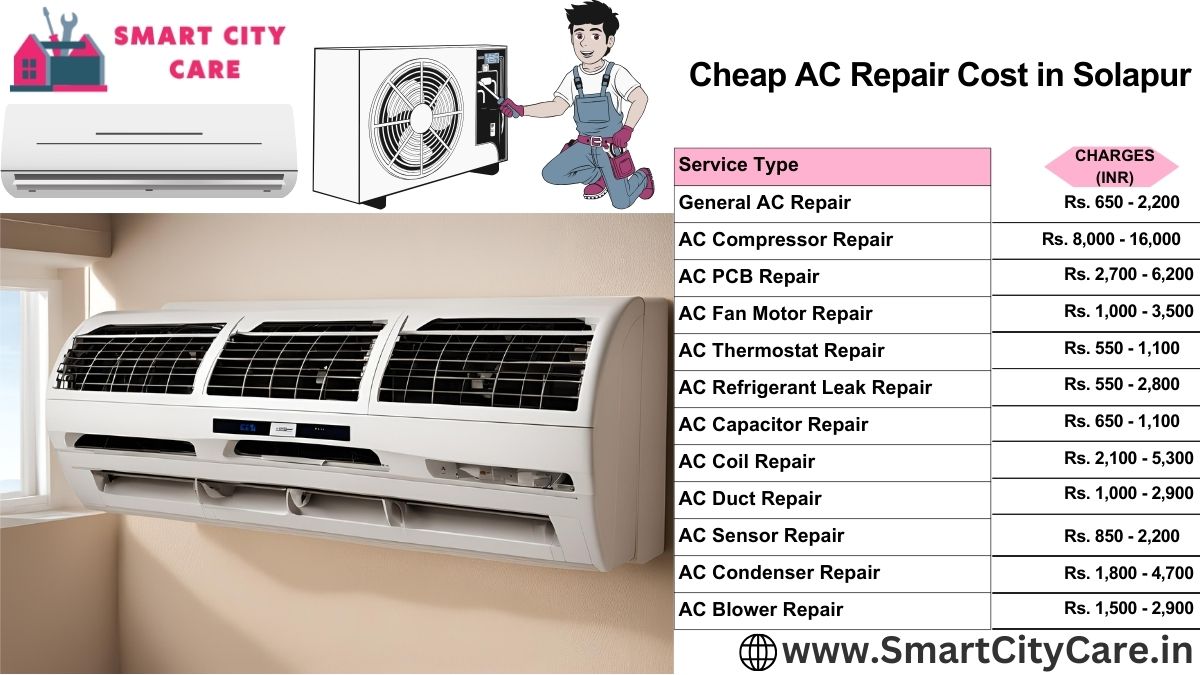 Cheap AC repair Cost list in Solapur