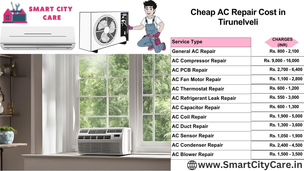 Cheap AC repair Cost list in Tirunelveli