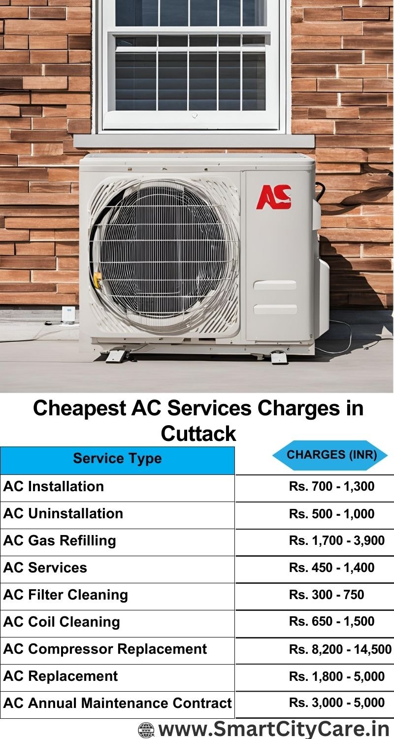 AC Services charges list in Cuttack