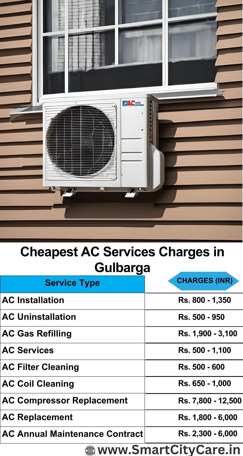 AC Services charges list in Gulbarga