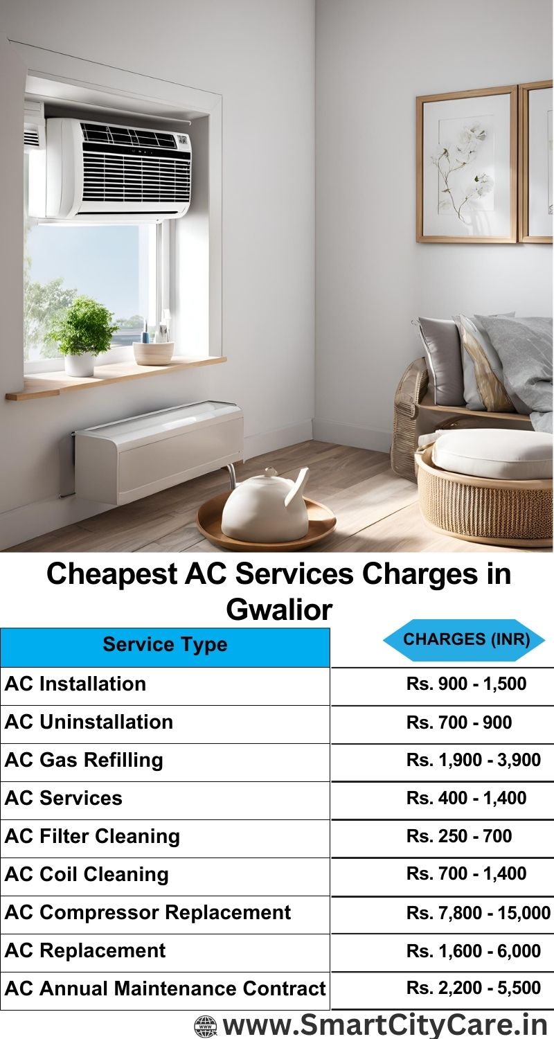 AC Services charges list in Gwalior