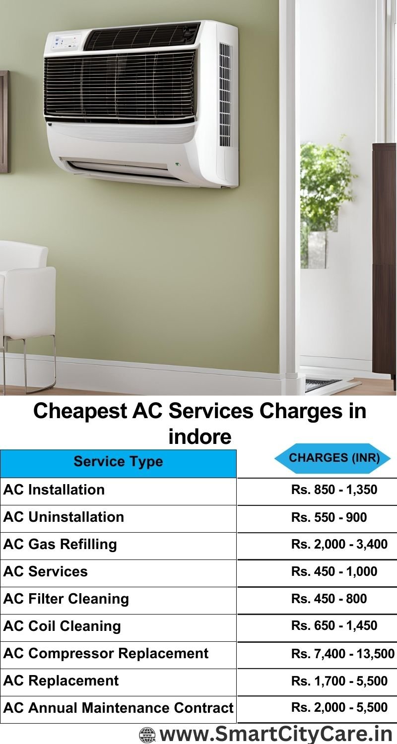 AC Services charges list in Indore