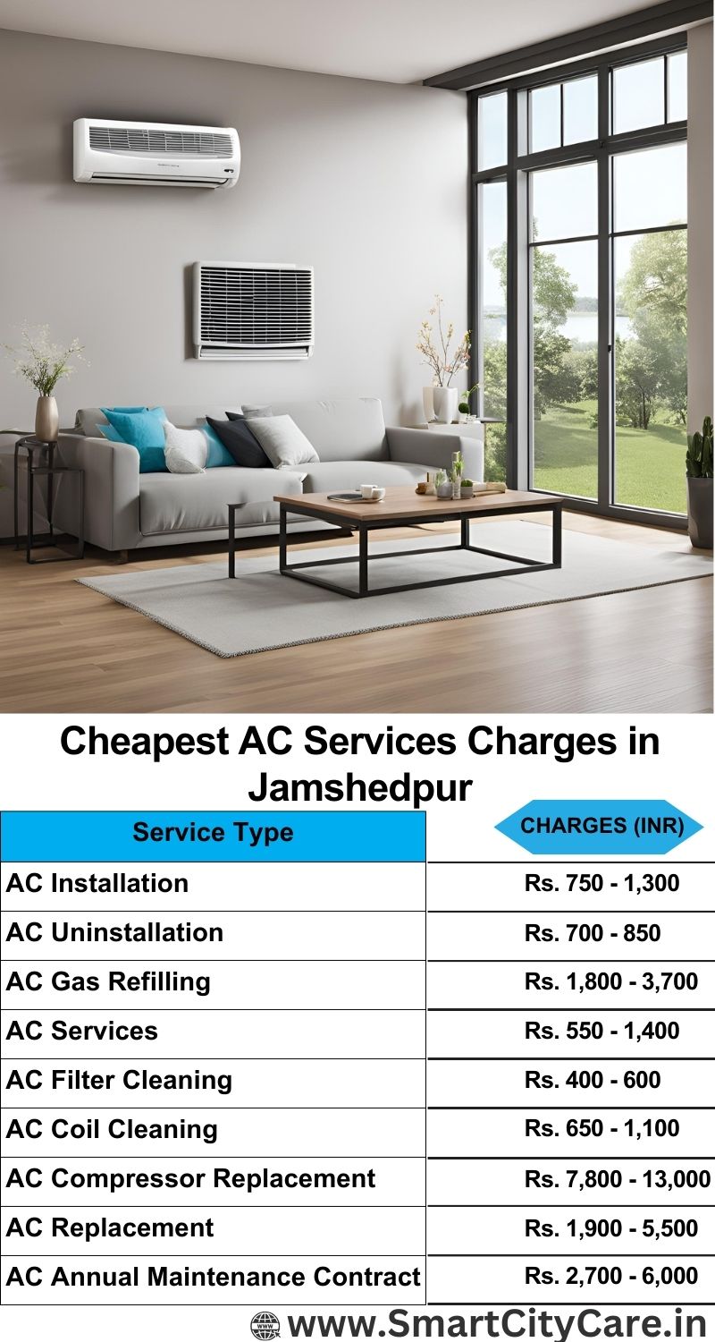 AC Services charges list in Jamshedpur