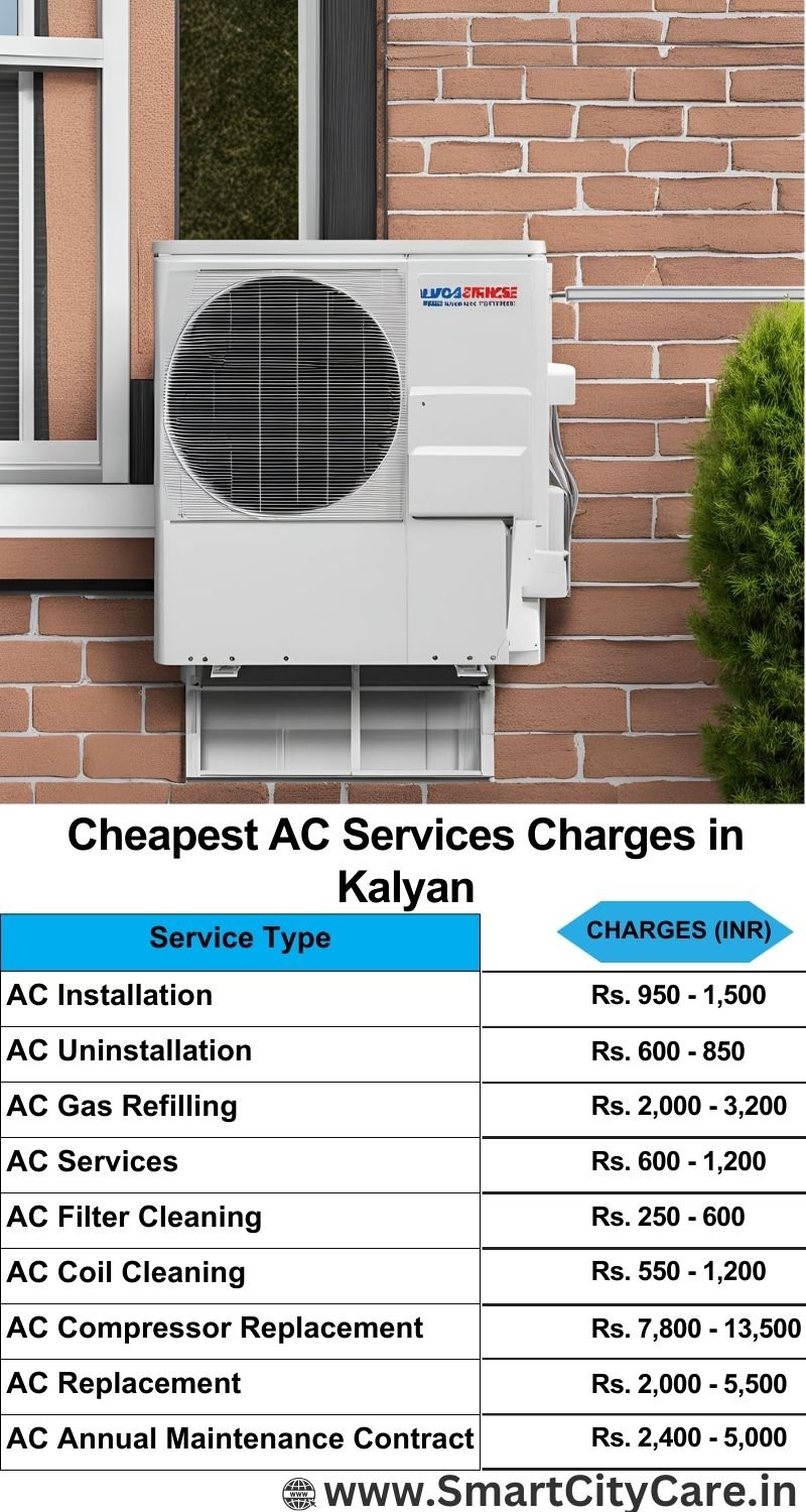 AC Services charges list in Kalyan