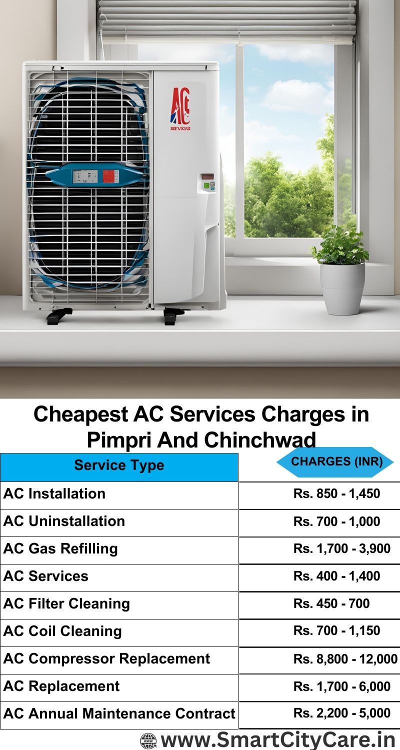 AC Services charges list in Pimpri and chinchwad