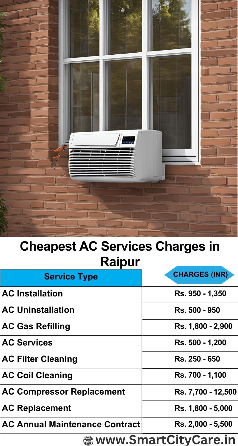 AC Services charges list in Raipur