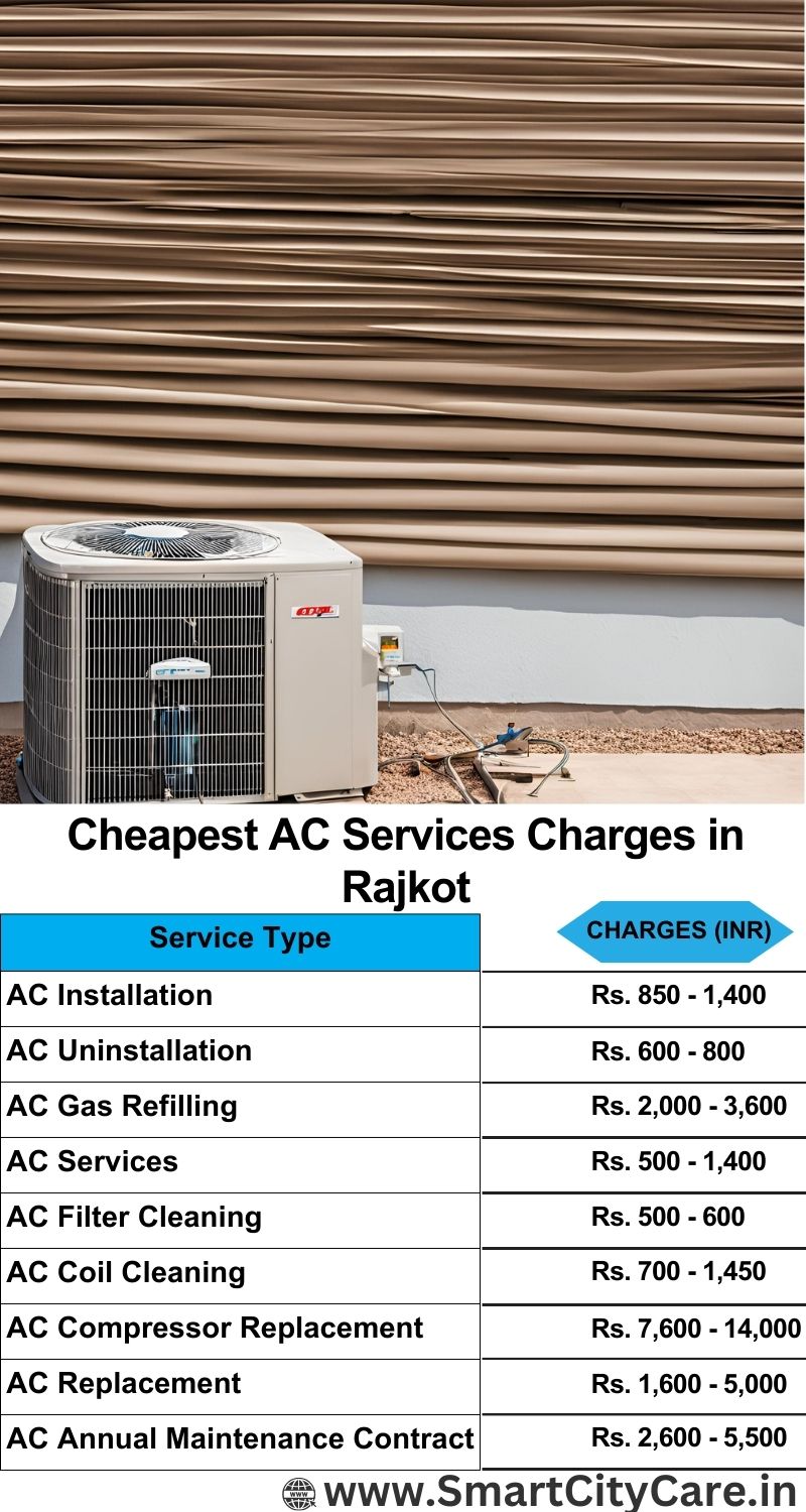 AC Services charges list in Rajkot