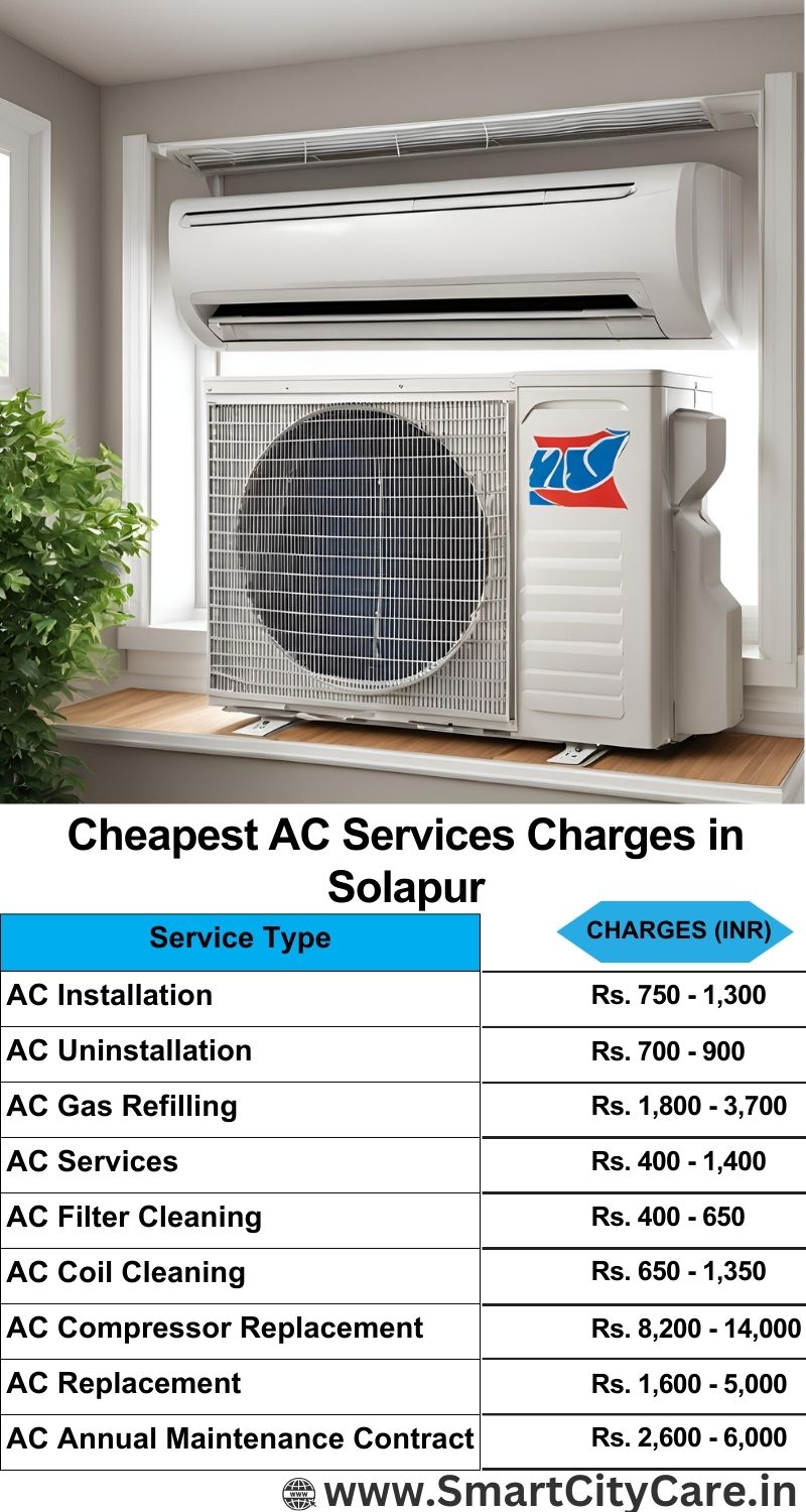 AC Services charges list in Solapur