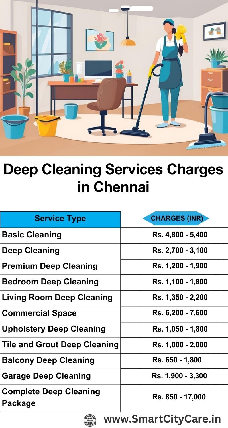 Deep cleaning services price list in Chennai