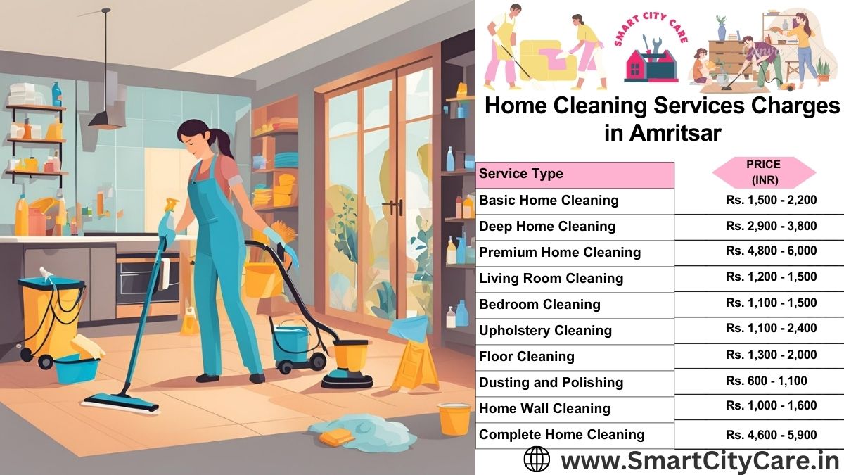 Home Cleaning Charges list in Amritsar