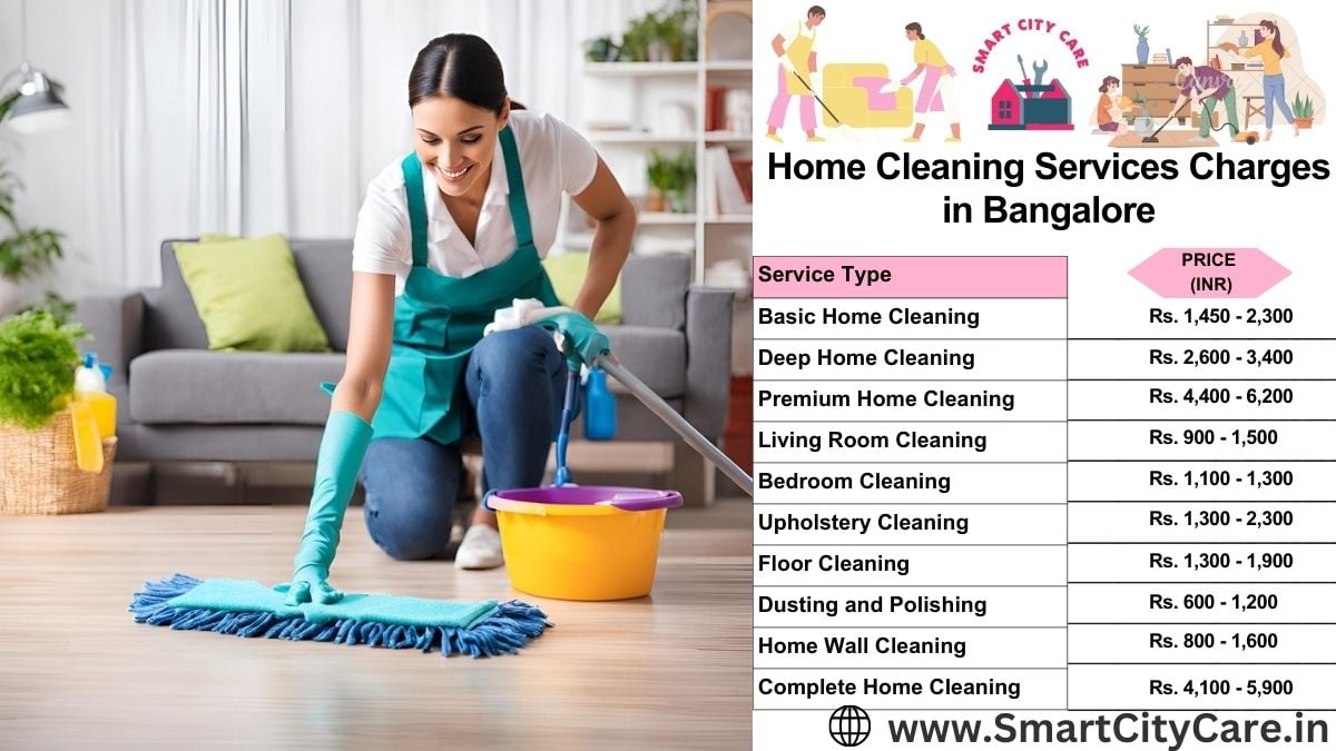 Home Cleaning Charges list in Bangalore