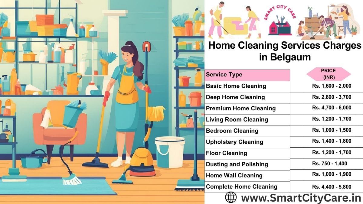 Home Cleaning Charges list in Belgaum