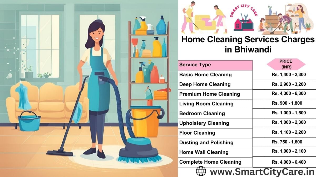 Home Cleaning Charges list in Bhiwandi