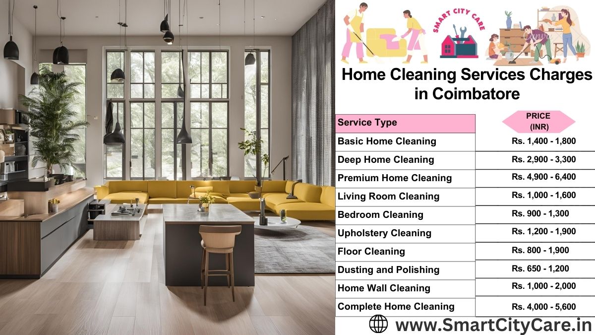 Home Cleaning Charges list in Coimbatore