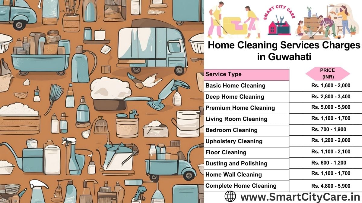 Home Cleaning Charges list in Guwahati